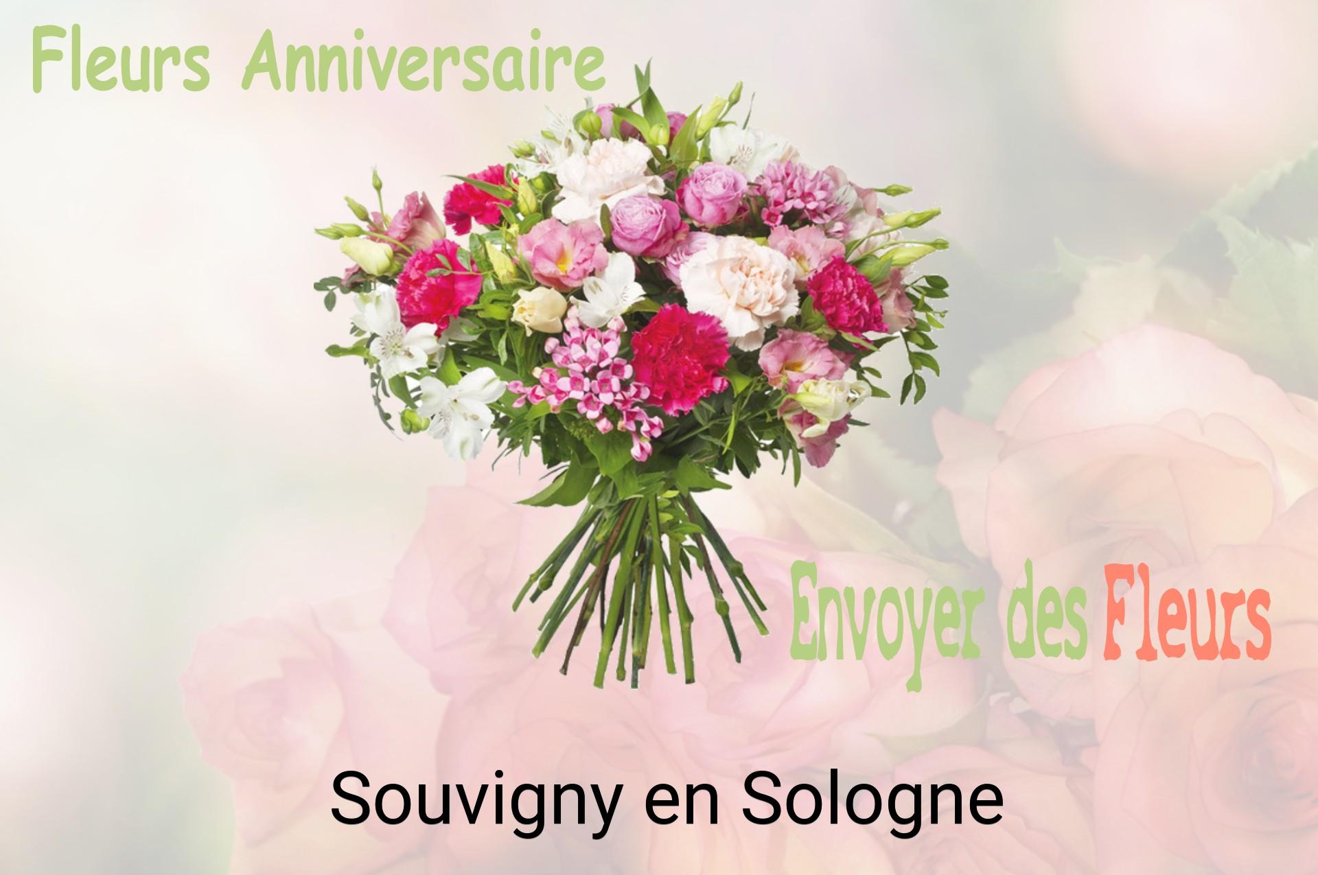 Bouquet de fleurs d’anniversaire livré à Souvigny-en-Sologne